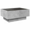 vidaXL Coffee Table with LED Concrete Grey 70x50x30 cm Engineered Wood