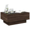 vidaXL Coffee Table with LED Brown Oak 70x50x30 cm Engineered Wood