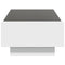 vidaXL Coffee Table with LED White 90x50x30 cm Engineered Wood