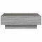 vidaXL Coffee Table with LED Grey Sonoma 90x50x30 cm Engineered Wood