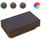 vidaXL Coffee Table with LED Brown Oak 90x50x30 cm Engineered Wood