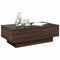 vidaXL Coffee Table with LED Brown Oak 90x50x30 cm Engineered Wood