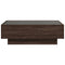vidaXL Coffee Table with LED Brown Oak 90x50x30 cm Engineered Wood