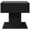 vidaXL Coffee Table with LED Black 50x50x45 cm Engineered Wood