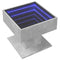 vidaXL Coffee Table with LED Concrete Grey 50x50x45 cm Engineered Wood