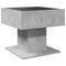 vidaXL Coffee Table with LED Concrete Grey 50x50x45 cm Engineered Wood