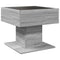 vidaXL Coffee Table with LED Grey Sonoma 50x50x45 cm Engineered Wood