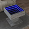 vidaXL Coffee Table with LED Grey Sonoma 50x50x45 cm Engineered Wood