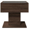 vidaXL Coffee Table with LED Brown Oak 50x50x45 cm Engineered Wood