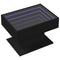 vidaXL Coffee Table with LED Black 70x50x45 cm Engineered Wood