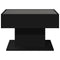 vidaXL Coffee Table with LED Black 70x50x45 cm Engineered Wood