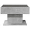 vidaXL Coffee Table with LED Concrete Grey 70x50x45 cm Engineered Wood