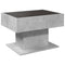 vidaXL Coffee Table with LED Concrete Grey 70x50x45 cm Engineered Wood