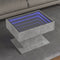 vidaXL Coffee Table with LED Concrete Grey 70x50x45 cm Engineered Wood