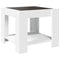 vidaXL Coffee Table with LED White 53x53x45 cm Engineered Wood