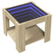 vidaXL Coffee Table with LED Sonoma Oak 53x53x45 cm Engineered Wood