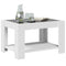 vidaXL Coffee Table with LED White 73x53x45 cm Engineered Wood