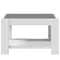 vidaXL Coffee Table with LED White 73x53x45 cm Engineered Wood