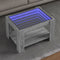 vidaXL Coffee Table with LED Grey Sonoma 73x53x45 cm Engineered Wood