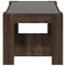 vidaXL Coffee Table with LED Brown Oak 73x53x45 cm Engineered Wood