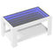 vidaXL Coffee Table with LED White 93x53x45 cm Engineered Wood