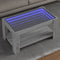 vidaXL Coffee Table with LED Grey Sonoma 93x53x45 cm Engineered Wood