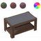 vidaXL Coffee Table with LED Brown Oak 93x53x45 cm Engineered Wood