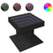vidaXL Coffee Table with LED Black 50x50x45 cm Engineered Wood