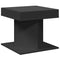 vidaXL Coffee Table with LED Black 50x50x45 cm Engineered Wood