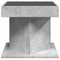 vidaXL Coffee Table with LED Concrete Grey 50x50x45 cm Engineered Wood