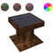 vidaXL Coffee Table with LED Smoked Oak 50x50x45 cm Engineered Wood