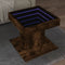 vidaXL Coffee Table with LED Smoked Oak 50x50x45 cm Engineered Wood