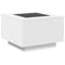 vidaXL Coffee Table with LED White 60x60x40 cm Engineered Wood