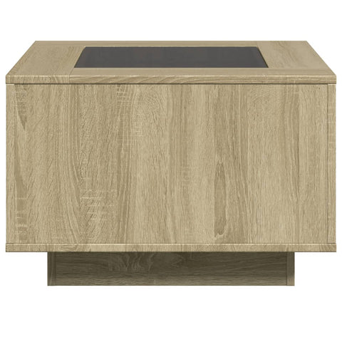 vidaXL Coffee Table with LED Sonoma Oak 60x60x40 cm Engineered Wood