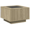 vidaXL Coffee Table with LED Sonoma Oak 60x60x40 cm Engineered Wood