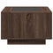 vidaXL Coffee Table with LED Brown Oak 60x60x40 cm Engineered Wood