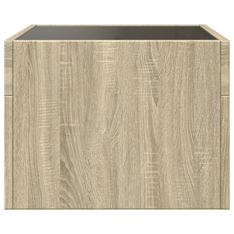 vidaXL Coffee Table with Infinity LED Sonoma Oak 40x40x30 cm