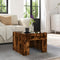 vidaXL Coffee Table with Infinity LED Smoked Oak 40x40x30 cm