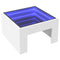 vidaXL Coffee Table with Infinity LED White 50x50x30 cm