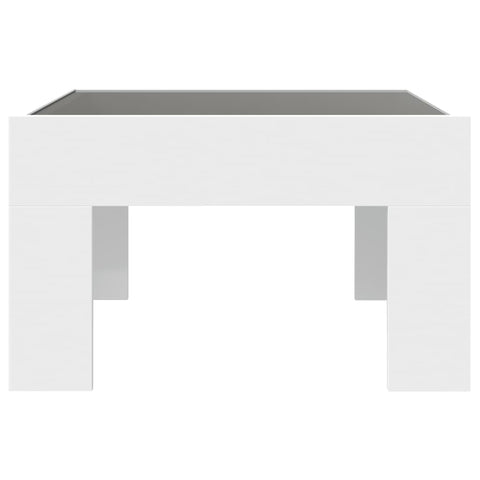 vidaXL Coffee Table with Infinity LED White 50x50x30 cm