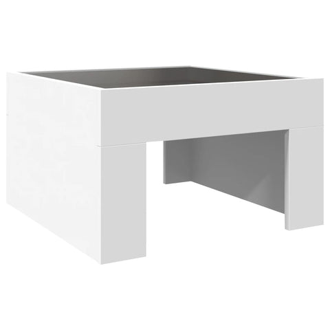 vidaXL Coffee Table with Infinity LED White 50x50x30 cm