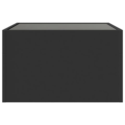vidaXL Coffee Table with Infinity LED Black 50x50x30 cm