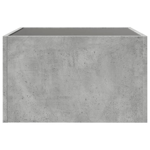 vidaXL Coffee Table with Infinity LED Concrete Grey 50x50x30 cm