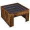vidaXL Coffee Table with Infinity LED Smoked Oak 50x50x30 cm