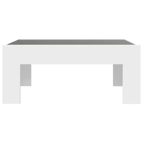 vidaXL Coffee Table with Infinity LED White 70x50x30 cm