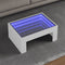 vidaXL Coffee Table with Infinity LED White 70x50x30 cm