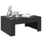 vidaXL Coffee Table with Infinity LED Black 70x50x30 cm