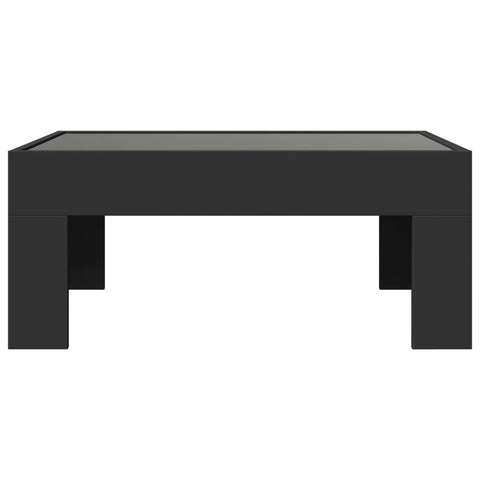 vidaXL Coffee Table with Infinity LED Black 70x50x30 cm