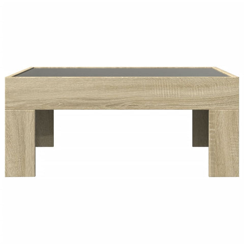 vidaXL Coffee Table with Infinity LED Sonoma Oak 70x50x30 cm