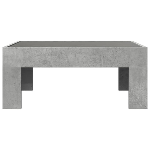 vidaXL Coffee Table with Infinity LED Concrete Grey 70x50x30 cm